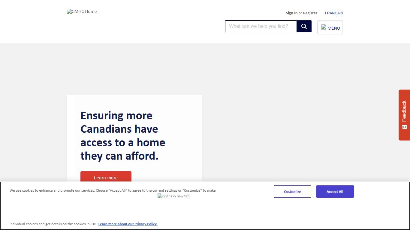Canada Mortgage and Housing Corporation CMHC